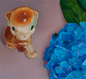 Hydrangea and Dog I   22x24   2016